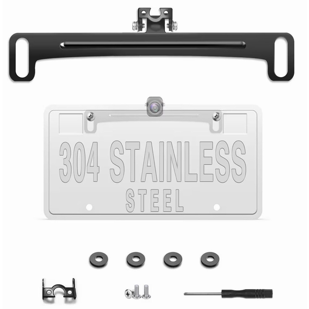 Universal Car Rear View Camera License Plate Bracket, Professional Full...
